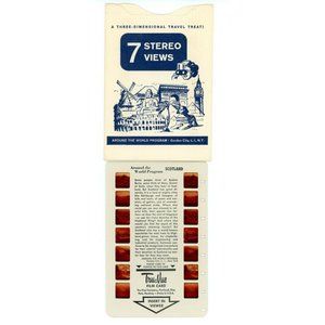 Vintage Tru Vue Tru-Vue Film Card Scotland UK Europe Travel Around The World 3-D